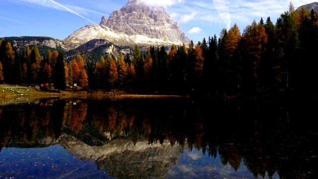 意大利Dolomites的安托诺湖的时间流逝视频素材