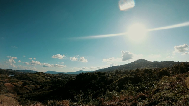 时光流逝，美丽的风景，青山绿水，蓝天白云视频素材