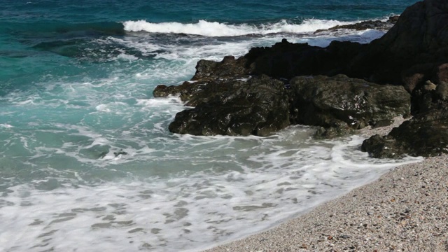 美丽的Los Muertos海滩，在Cabo de Gata-Níjar自然公园，西班牙视频素材