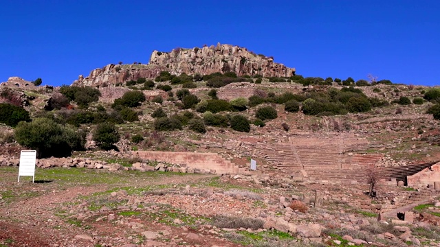 阿索斯(Behramkale)，古卫城遗址，土耳其，Canakkale视频素材