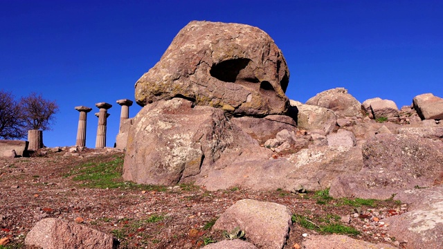 阿索斯(Behramkale)，古卫城遗址，土耳其，Canakkale视频素材