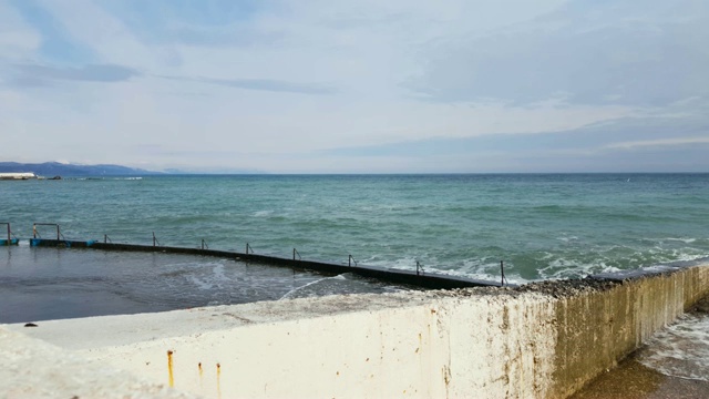 暴风雨季节的海景视频素材