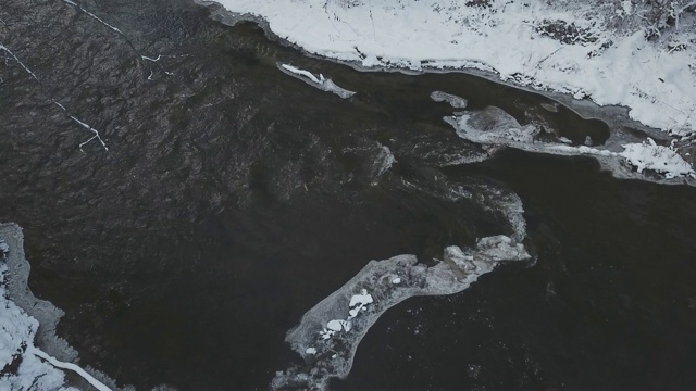 河流鸟瞰图视频素材