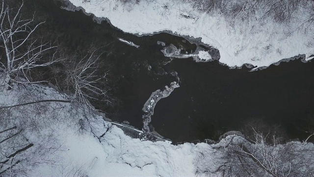 河流鸟瞰图视频素材