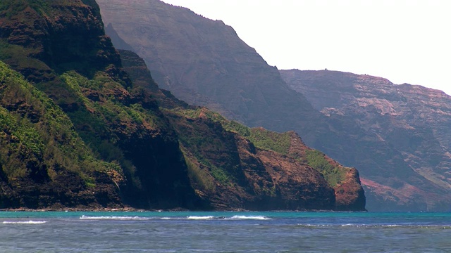 凯海滩， 纳帕利海岸， 考艾岛视频素材