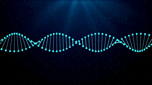 DNA序列，发光的DNA编码结构视频素材