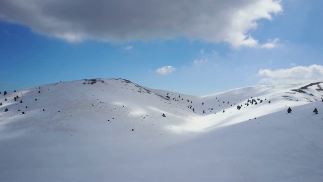 无人机的雪山视频素材