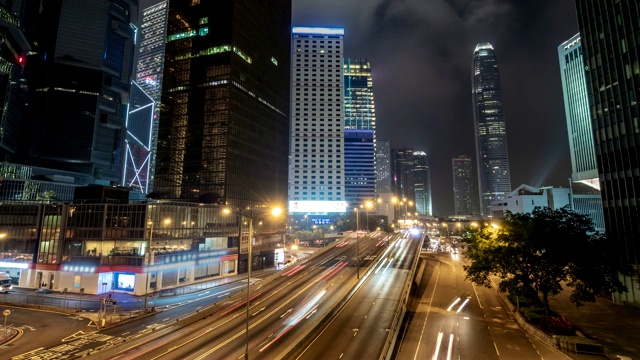 香港街道交通的时间流逝视频素材