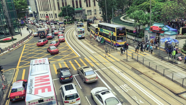 香港交通的时间间隔视频素材