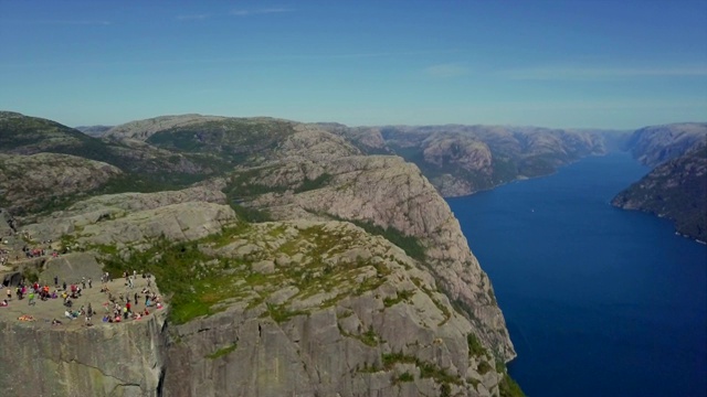 峡湾鸟瞰图视频素材