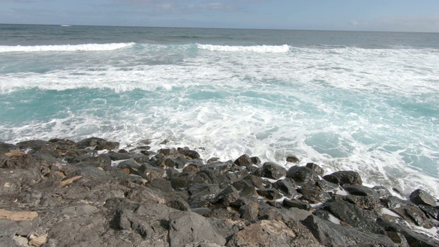 在caleta de Fuste, Fuerteventura，西班牙的海景视频素材