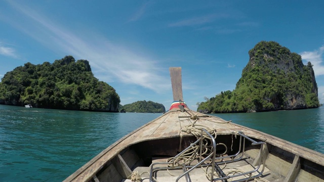老木船泰国船亚洲，旅游度假岛。视频素材