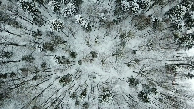 无人机在雪域上空飞行视频素材