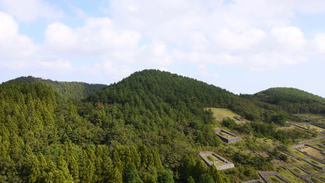 济州岛的地质遗迹火山锥景观视频素材