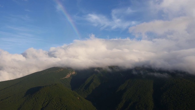 济州岛哈拉山多云的景观视频素材