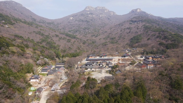 韩国釜山省公园大兴寺全景视频素材