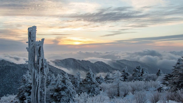 日三山国家公园的日落景观视频素材