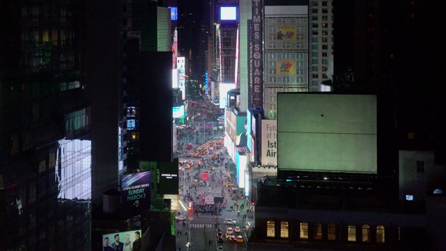 纽约时报广场高角度夜景视频素材