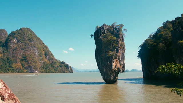 泰国詹姆斯邦德岛美丽的海景地标景点视频素材