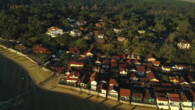 CAP FERRET, archachon Bay，吉伦德，法国，Herbe牡蛎村视频素材