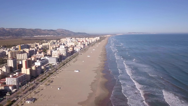 地中海海滩鸟瞰图视频素材