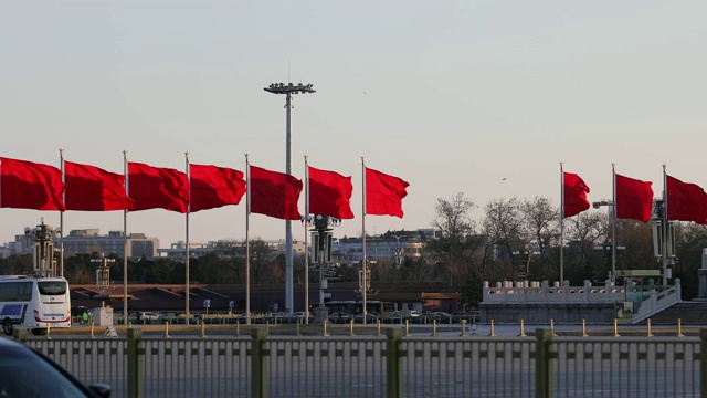 全国人民代表大会期间，北京天安门广场视频素材