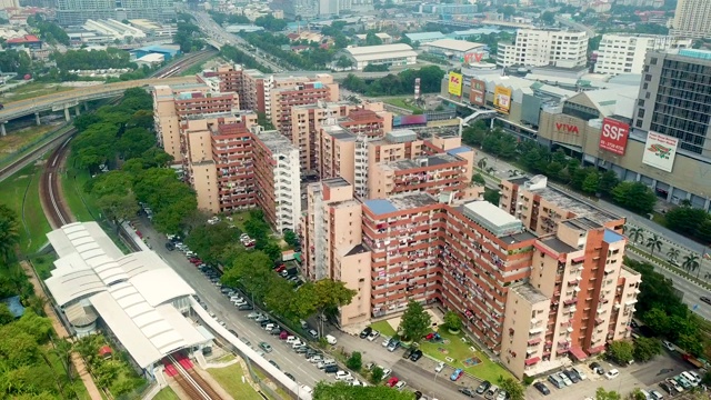 马来西亚吉隆坡住宅区鸟瞰图视频素材