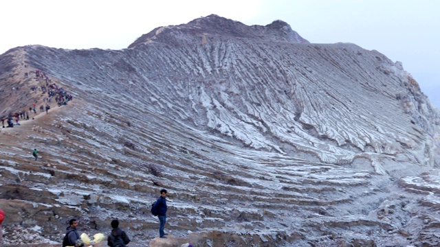 印尼东爪哇卡瓦伊真火山日出视频素材