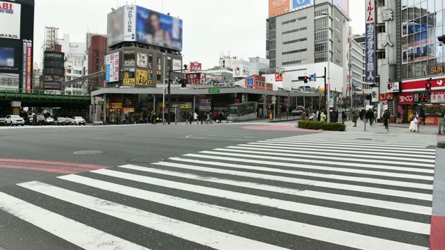 延时:日本东京新宿的行人视频素材