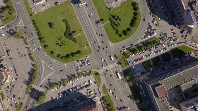 高速公路高空鸟瞰图视频素材