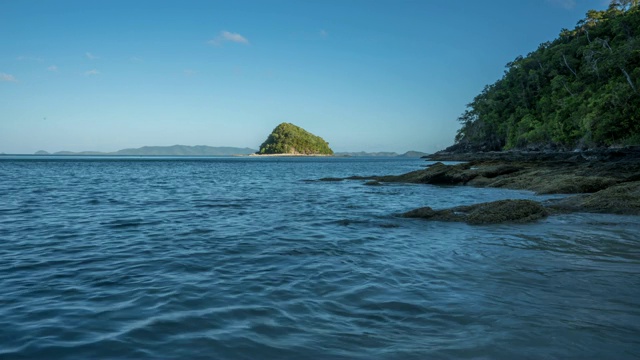 海滩潮汐推移，巴拉望视频素材