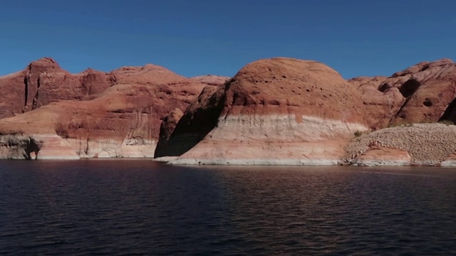 犹他州美丽的鲍威尔湖海岸线视频下载