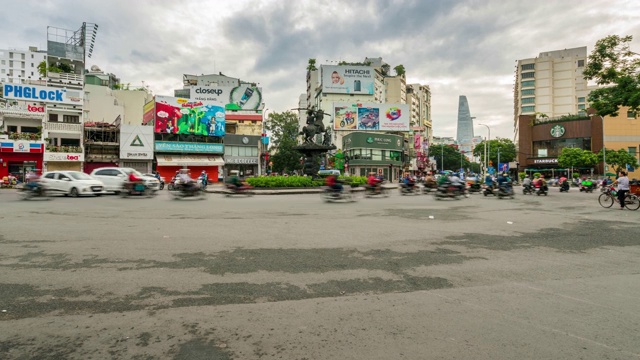 越南胡志明市交通高峰时间的推移视频素材