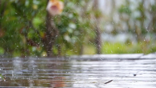 雨滴的慢动作视频素材