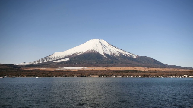 山中湖的富士山景观视频素材