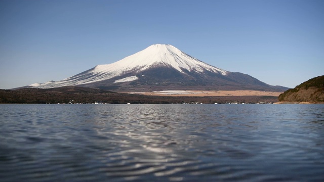 山中湖的富士山景观视频素材