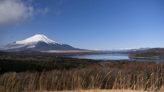 延时拍摄:富士山和山中湖视频素材