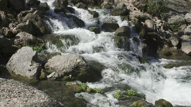 像瀑布一样湍急的山河视频素材