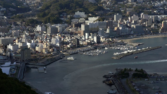 热海市的城市景观视频素材