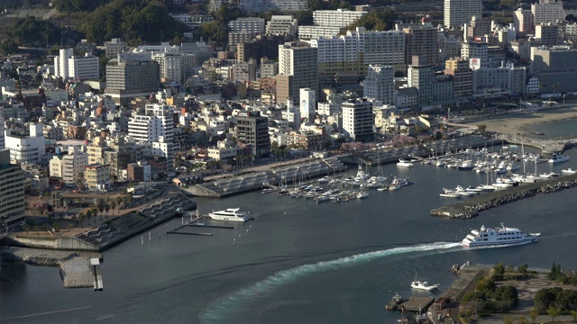 热海市的城市景观视频素材