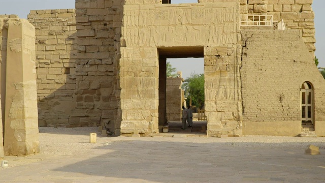 Medinet Habu神庙。埃及卢克索。视频素材