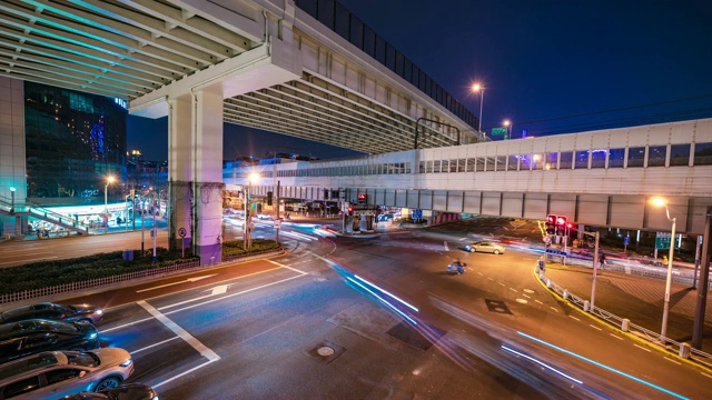 城市夜间交通视频素材