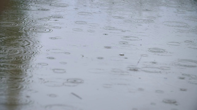 雨在水视频素材