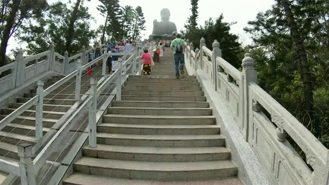 The big Buddha on昂坪村in昂坪村在香港视频素材