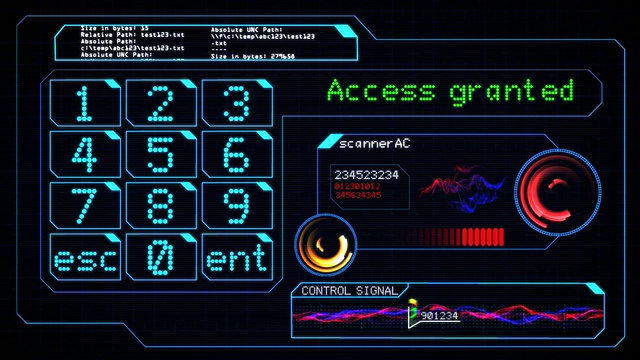 未来的报警控制键盘视频素材
