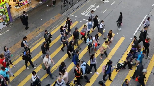 中国香港角步行街孟视频素材