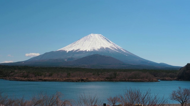 从正二湖看富士山视频素材