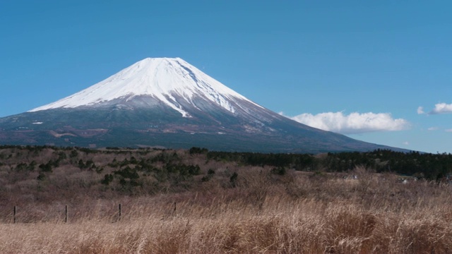 日本静冈县富士宫市休息区的富士山景视频素材