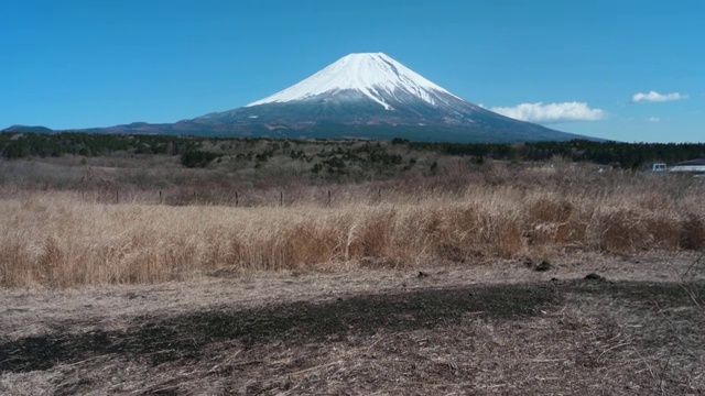 日本静冈县富士宫市休息区的富士山景视频素材