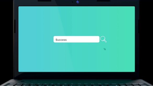 搜索栏元素设计，打字成功，电脑屏幕上的搜索框视频素材